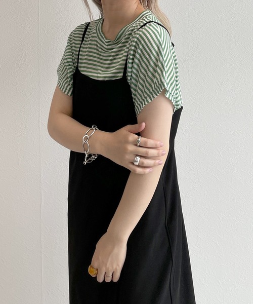 w closet（ダブルクローゼット）の「クルーネックノースリーブTシャツ（Tシャツ/カットソー・レディース・ホワイト×イエロー/ホワイト×ピンク/ホワイト×ブルー/グリーン系その他・FREE）」の7枚目の写真