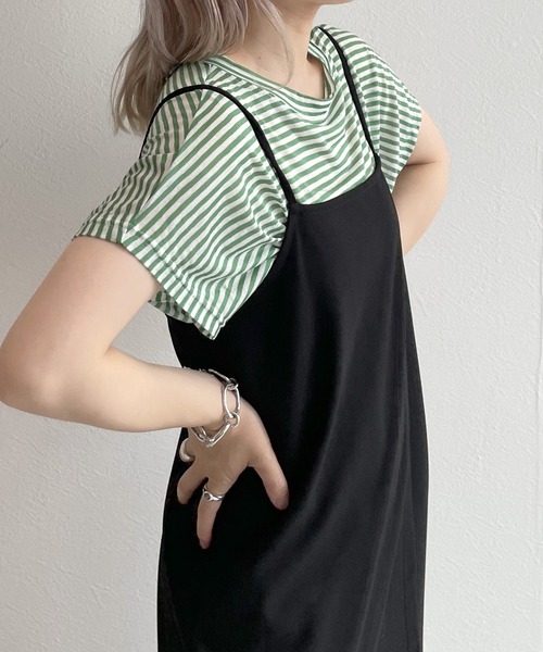 w closet（ダブルクローゼット）の「クルーネックノースリーブTシャツ（Tシャツ/カットソー・レディース・ホワイト×イエロー/ホワイト×ピンク/ホワイト×ブルー/グリーン系その他・FREE）」の17枚目の写真