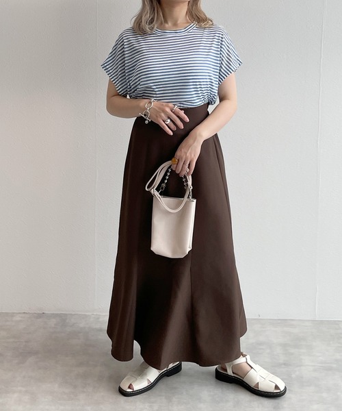 w closet（ダブルクローゼット）の「クルーネックノースリーブTシャツ（Tシャツ/カットソー・レディース・ホワイト×イエロー/ホワイト×ピンク/ホワイト×ブルー/グリーン系その他・FREE）」の13枚目の写真