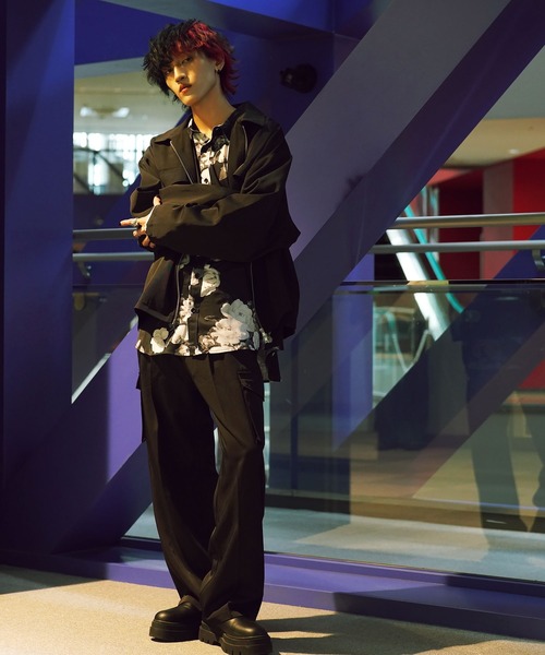 G.O.C（ジーオーシー）の「タック ワイド カーゴ トラウザー（カーゴパンツ・メンズ・オフホワイト/ブルー/ブラック・MEDIUM/LARGE）」の6枚目の写真