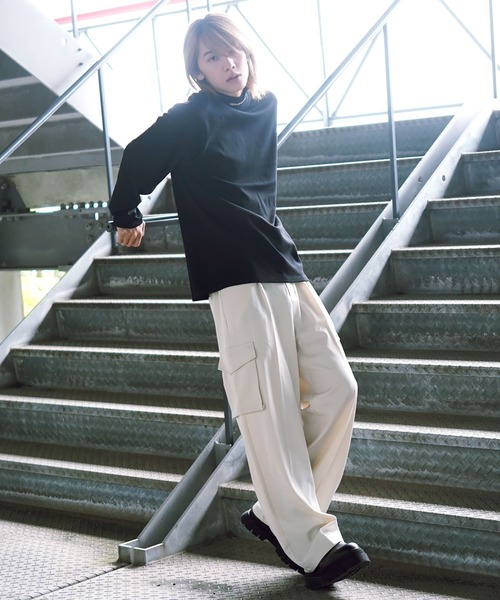 G.O.C（ジーオーシー）の「タック ワイド カーゴ トラウザー（カーゴパンツ・メンズ・オフホワイト/ブルー/ブラック・MEDIUM/LARGE）」の10枚目の写真