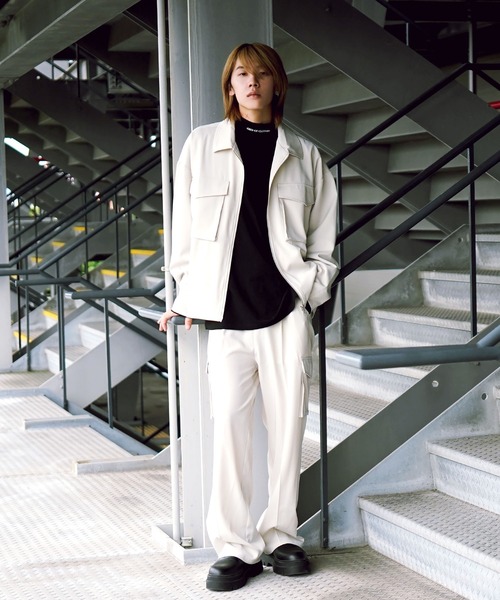 G.O.C（ジーオーシー）の「タック ワイド カーゴ トラウザー（カーゴパンツ・メンズ・オフホワイト/ブルー/ブラック・MEDIUM/LARGE）」の11枚目の写真