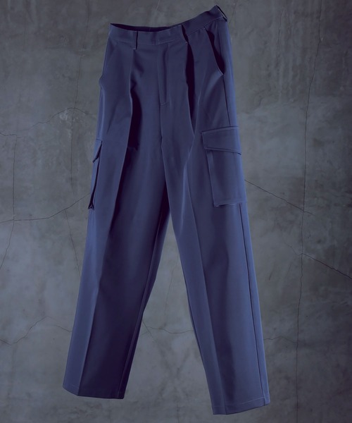 G.O.C（ジーオーシー）の「タック ワイド カーゴ トラウザー（カーゴパンツ・メンズ・オフホワイト/ブルー/ブラック・MEDIUM/LARGE）」の13枚目の写真