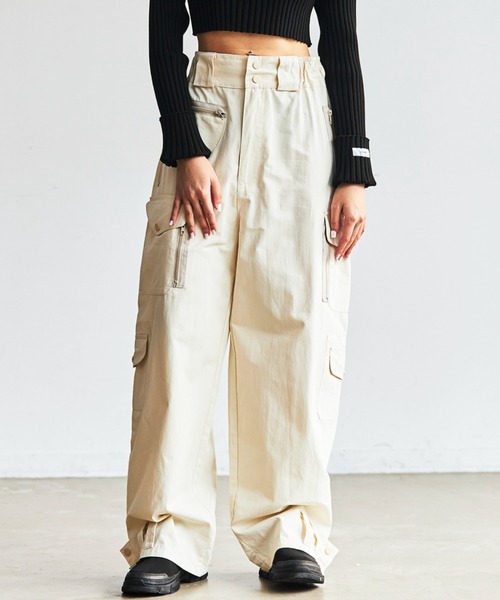 FIG&VIPER（フィグアンドバイパー）の「ミリタリーカーゴパンツ（カーゴパンツ・レディース・アイボリー・S/M）」の6枚目の写真