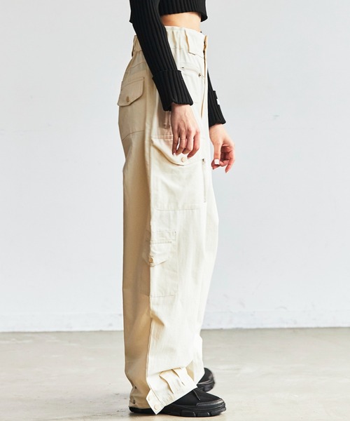 FIG&VIPER（フィグアンドバイパー）の「ミリタリーカーゴパンツ（カーゴパンツ・レディース・アイボリー・S/M）」の8枚目の写真