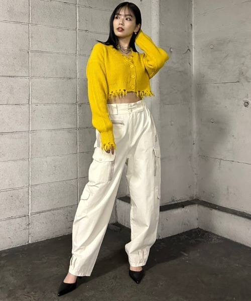 FIG&VIPER（フィグアンドバイパー）の「ミリタリーカーゴパンツ（カーゴパンツ・レディース・アイボリー・S/M）」の11枚目の写真