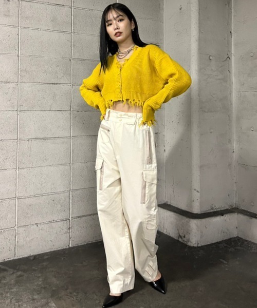 FIG&VIPER（フィグアンドバイパー）の「ミリタリーカーゴパンツ（カーゴパンツ・レディース・アイボリー・S/M）」の12枚目の写真