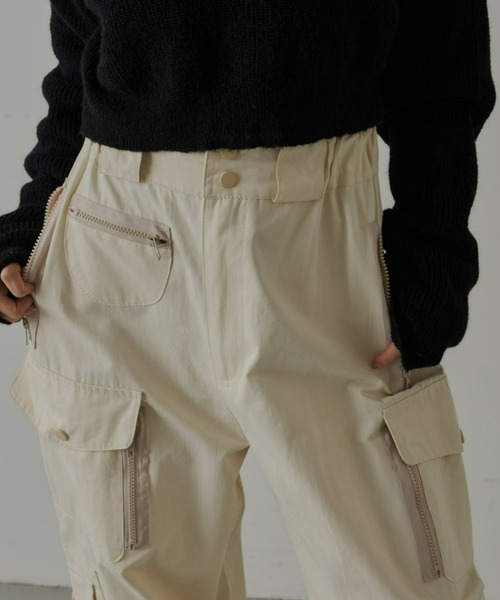 FIG&VIPER（フィグアンドバイパー）の「ミリタリーカーゴパンツ（カーゴパンツ・レディース・アイボリー・S/M）」の14枚目の写真