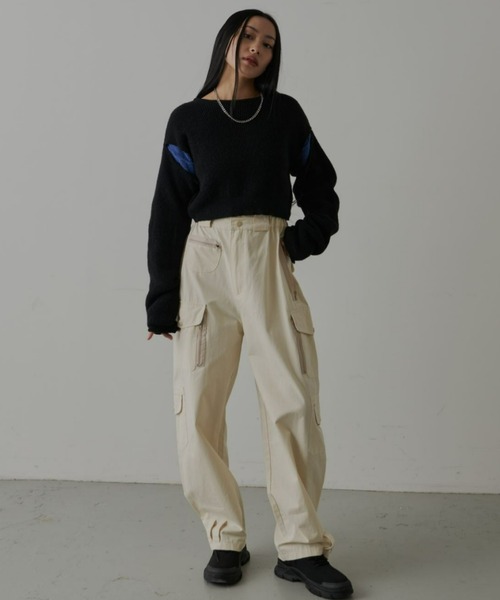 FIG&VIPER（フィグアンドバイパー）の「ミリタリーカーゴパンツ（カーゴパンツ・レディース・アイボリー・S/M）」の19枚目の写真