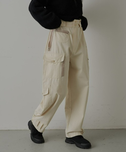 FIG&VIPER（フィグアンドバイパー）の「ミリタリーカーゴパンツ（カーゴパンツ・レディース・アイボリー・S/M）」の13枚目の写真