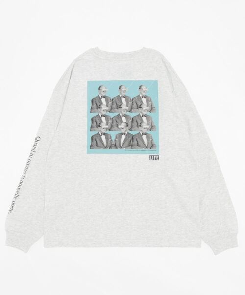 LOWRYS FARM（ローリーズファーム）の「ＬＩＦＥ　ロンＴ　163154（Tシャツ/カットソー・レディース・ホワイト/グレー/オフホワイト・FREE）」の6枚目の写真