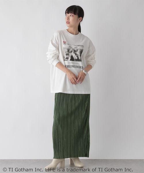 LOWRYS FARM（ローリーズファーム）の「ＬＩＦＥ　ロンＴ　163154（Tシャツ/カットソー・レディース・ホワイト/グレー/オフホワイト・FREE）」の8枚目の写真