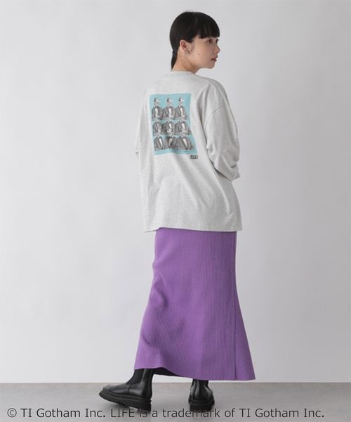 LOWRYS FARM（ローリーズファーム）の「ＬＩＦＥ　ロンＴ　163154（Tシャツ/カットソー・レディース・ホワイト/グレー/オフホワイト・FREE）」の13枚目の写真