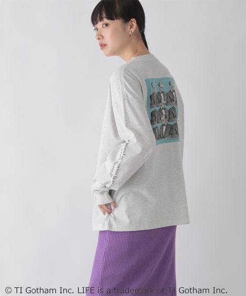 LOWRYS FARM（ローリーズファーム）の「ＬＩＦＥ　ロンＴ　163154（Tシャツ/カットソー・レディース・ホワイト/グレー/オフホワイト・FREE）」の14枚目の写真