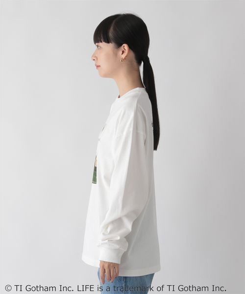 LOWRYS FARM（ローリーズファーム）の「ＬＩＦＥ　ロンＴ　163154（Tシャツ/カットソー・レディース・ホワイト/グレー/オフホワイト・FREE）」の15枚目の写真