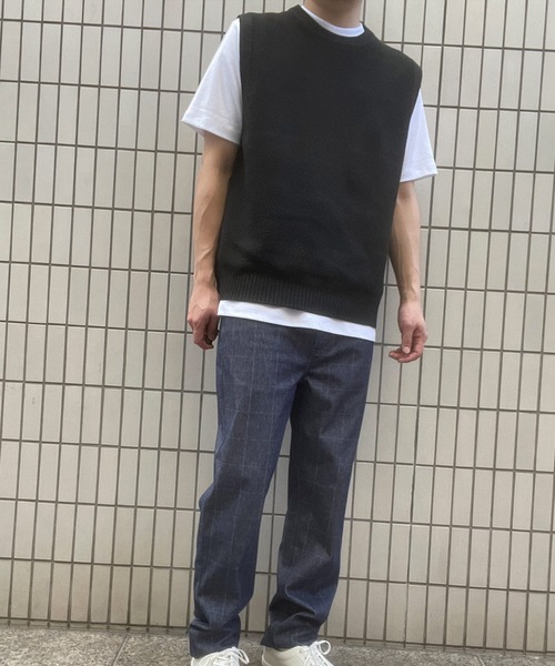 ikka（イッカ）の「ハイストレッチニットベスト（ベスト・メンズ・ベージュ/ブラック/ワイン・XL/S/L/M）」の11枚目の写真