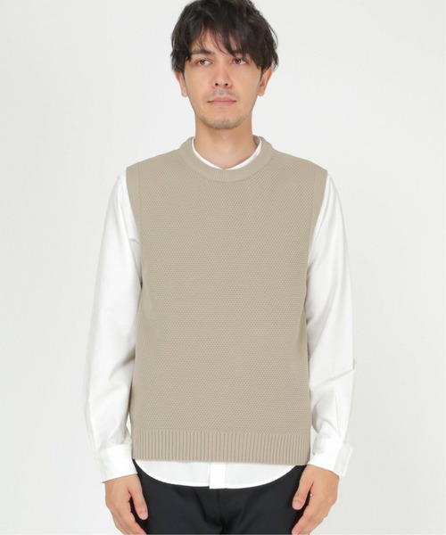 ikka（イッカ）の「ハイストレッチニットベスト（ベスト・メンズ・ベージュ/ブラック/ワイン・XL/S/L/M）」の20枚目の写真