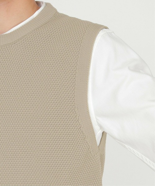 ikka（イッカ）の「ハイストレッチニットベスト（ベスト・メンズ・ベージュ/ブラック/ワイン・XL/S/L/M）」の21枚目の写真