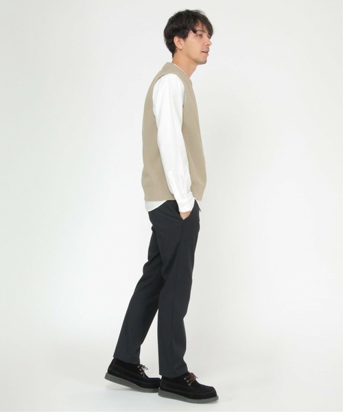 ikka（イッカ）の「ハイストレッチニットベスト（ベスト・メンズ・ベージュ/ブラック/ワイン・XL/S/L/M）」の13枚目の写真