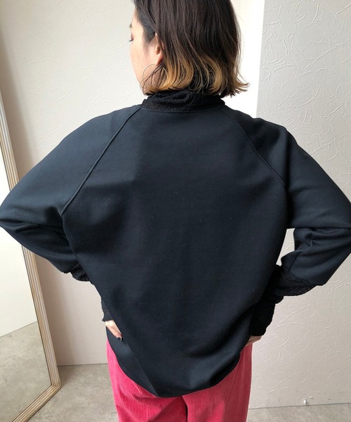 LHELBIE（レルビエ）の「レイヤードライクダンボールニットトップス（その他トップス・レディース・ブラック/ブルー/アイボリー/グレイッシュベージュ・M）」の7枚目の写真