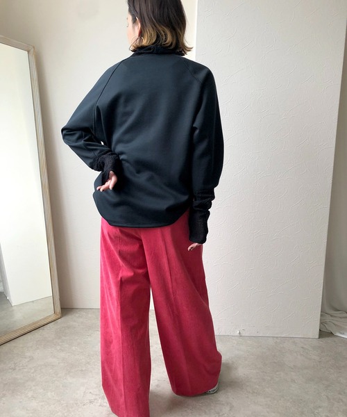 LHELBIE（レルビエ）の「レイヤードライクダンボールニットトップス（その他トップス・レディース・ブラック/ブルー/アイボリー/グレイッシュベージュ・M）」の10枚目の写真
