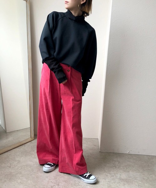 LHELBIE（レルビエ）の「レイヤードライクダンボールニットトップス（その他トップス・レディース・ブラック/ブルー/アイボリー/グレイッシュベージュ・M）」の9枚目の写真