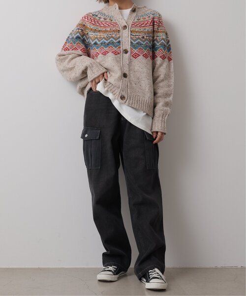 DOUBLE NAME（ダブルネーム）の「カーゴドッキングデニムストレートパンツ（その他パンツ・レディース・インディゴブルー/ブラック・FREE）」の13枚目の写真