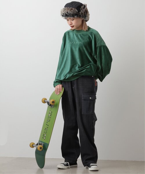 DOUBLE NAME（ダブルネーム）の「カーゴドッキングデニムストレートパンツ（その他パンツ・レディース・インディゴブルー/ブラック・FREE）」の21枚目の写真