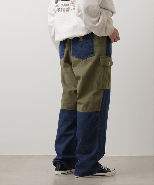 DOUBLE NAME（ダブルネーム）の「カーゴドッキングデニムストレートパンツ（その他パンツ・レディース・インディゴブルー/ブラック・FREE）」の11枚目の写真