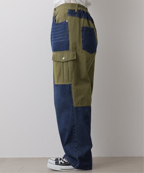 DOUBLE NAME（ダブルネーム）の「カーゴドッキングデニムストレートパンツ（その他パンツ・レディース・インディゴブルー/ブラック・FREE）」の15枚目の写真