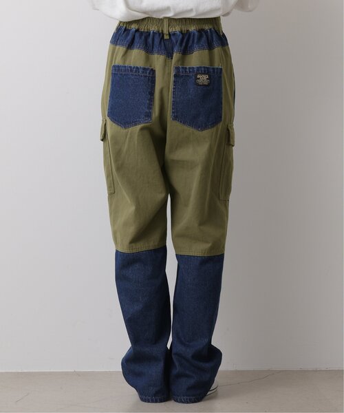 DOUBLE NAME（ダブルネーム）の「カーゴドッキングデニムストレートパンツ（その他パンツ・レディース・インディゴブルー/ブラック・FREE）」の7枚目の写真