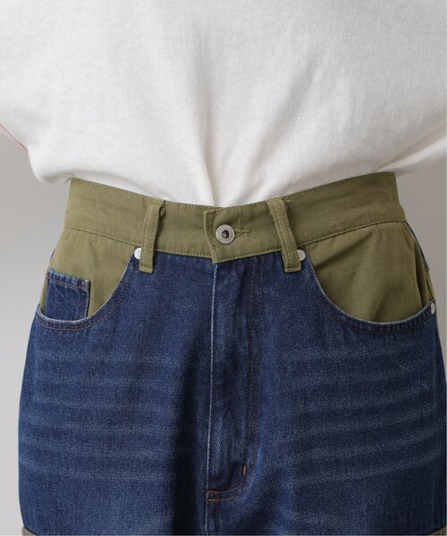 DOUBLE NAME（ダブルネーム）の「カーゴドッキングデニムストレートパンツ（その他パンツ・レディース・インディゴブルー/ブラック・FREE）」の18枚目の写真