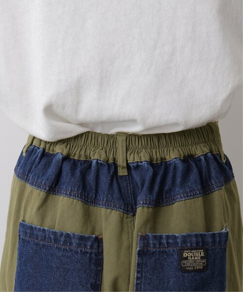 DOUBLE NAME（ダブルネーム）の「カーゴドッキングデニムストレートパンツ（その他パンツ・レディース・インディゴブルー/ブラック・FREE）」の5枚目の写真