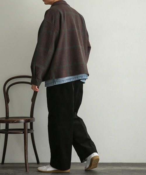 SENSE OF PLACE by URBAN RESEARCH(センスオブプレイスバイアーバンリサーチ)の「NewZealandWoolCPOブルゾン(ブルゾン・メンズ・グリーン/ブラック/ベージュ/ライトベージュ・MEDIUM/LARGE)」の7枚目の写真