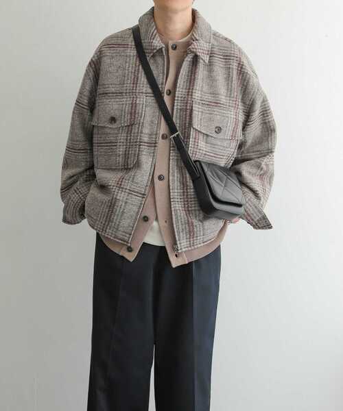 SENSE OF PLACE by URBAN RESEARCH(センスオブプレイスバイアーバンリサーチ)の「NewZealandWoolCPOブルゾン(ブルゾン・メンズ・グリーン/ブラック/ベージュ/ライトベージュ・MEDIUM/LARGE)」の12枚目の写真