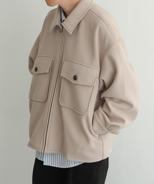 SENSE OF PLACE by URBAN RESEARCH(センスオブプレイスバイアーバンリサーチ)の「NewZealandWoolCPOブルゾン(ブルゾン・メンズ・グリーン/ブラック/ベージュ/ライトベージュ・MEDIUM/LARGE)」の17枚目の写真