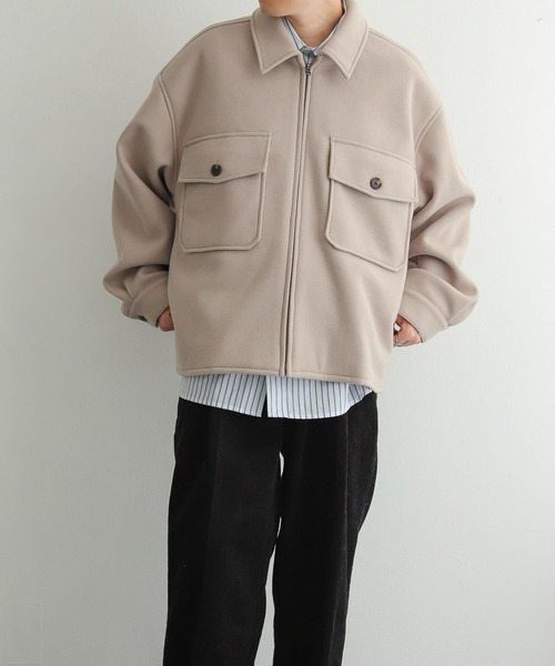 SENSE OF PLACE by URBAN RESEARCH(センスオブプレイスバイアーバンリサーチ)の「NewZealandWoolCPOブルゾン(ブルゾン・メンズ・グリーン/ブラック/ベージュ/ライトベージュ・MEDIUM/LARGE)」の21枚目の写真