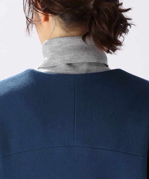 niko and...（ニコアンド）の「ウーリーマキシノーカラーコート（ノーカラーコート・レディース・ライトグレー/ダークブラウン/ネイビー/モカ/ダークブルー・MEDIUM/TALL）」の13枚目の写真