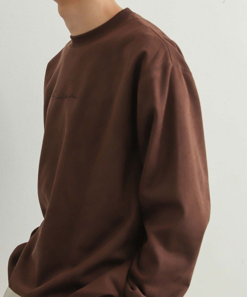 SENSE OF PLACE by URBAN RESEARCH（センスオブプレイスバイアーバンリサーチ）の「『ユニセックス』シシュウフェイクスエードスウェットシャツ（スウェット・メンズ・ライトブルー/ブラック/ブラウン/ライトベージュ・MEDIUM/LARGE）」の18枚目の写真