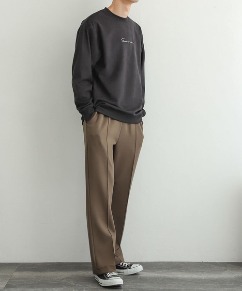 SENSE OF PLACE by URBAN RESEARCH（センスオブプレイスバイアーバンリサーチ）の「『ユニセックス』シシュウフェイクスエードスウェットシャツ（スウェット・メンズ・ライトブルー/ブラック/ブラウン/ライトベージュ・MEDIUM/LARGE）」の14枚目の写真