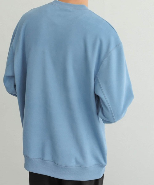 SENSE OF PLACE by URBAN RESEARCH（センスオブプレイスバイアーバンリサーチ）の「『ユニセックス』シシュウフェイクスエードスウェットシャツ（スウェット・メンズ・ライトブルー/ブラック/ブラウン/ライトベージュ・MEDIUM/LARGE）」の15枚目の写真