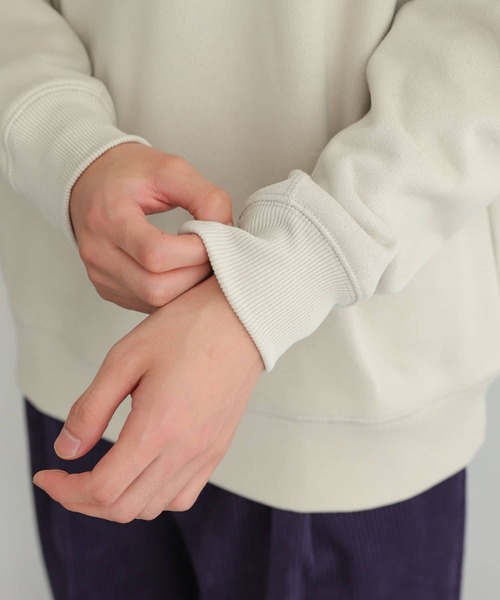 SENSE OF PLACE by URBAN RESEARCH（センスオブプレイスバイアーバンリサーチ）の「『ユニセックス』シシュウフェイクスエードスウェットシャツ（スウェット・メンズ・ライトブルー/ブラック/ブラウン/ライトベージュ・MEDIUM/LARGE）」の22枚目の写真