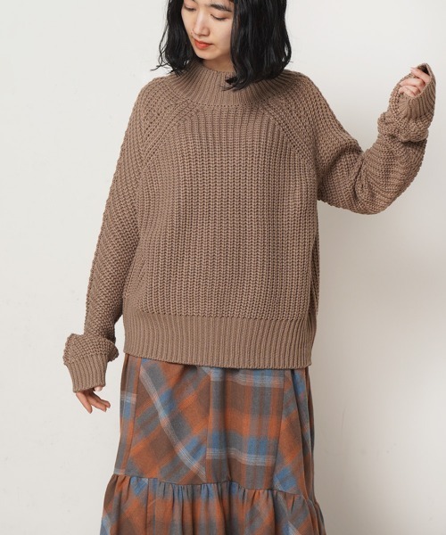 LUPILIEN(ルピリアン)の「チャンキーニットラグランプルオーバー(ニット/セーター・レディース・アイボリー/ブラウン/オレンジ・FREE)」の22枚目の写真