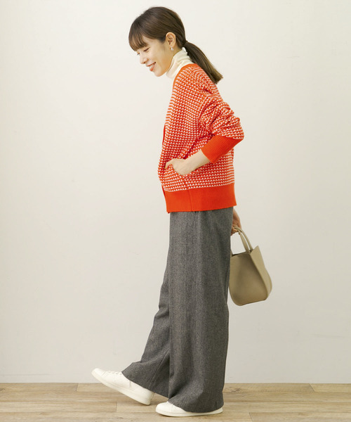 アーバンリサーチ サニーレーベル 柄編みニットカーディガン URBAN RESEARCH Sonny Label（アーバンリサーチサニーレーベル