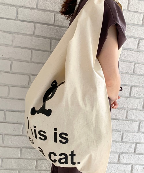 This is not a cat.（ディスイズノットアキャット）の「This is not a cat.  / ディスイズ ノット ア キャット  コットン マルシェ バッグ cottonbag MDI（トートバッグ・レディース・その他1・FREE）」の9枚目の写真