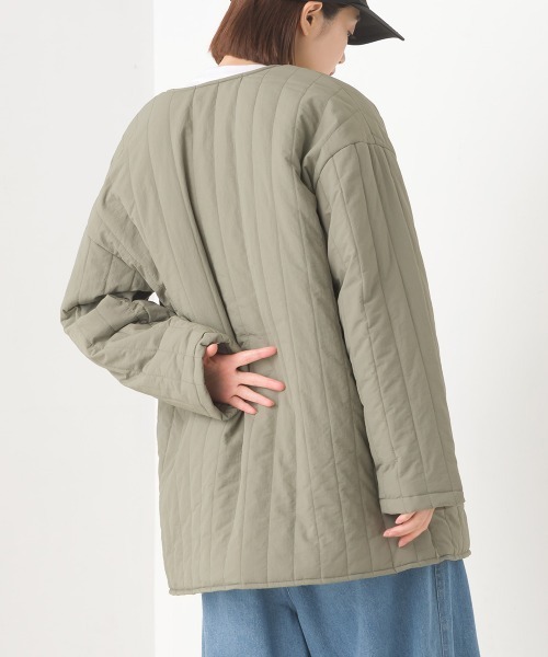 OMNES（オムネス）の「裏ボアラインキルトノーカラージャケット（ノー