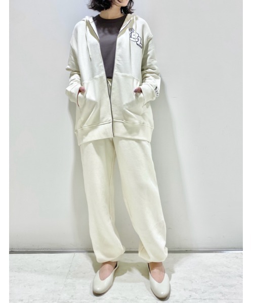 gelato pique（ジェラートピケ）の「8LOOMロゴ裏毛ジップパーカ（パーカー・メンズ・ピンク/クリーム/ネイビー・SMALL/MEDIUM/LARGE）」の18枚目の写真