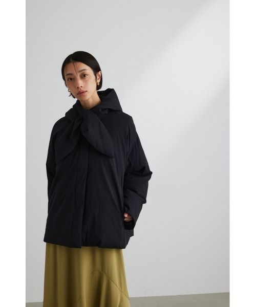 STYLEMIXER（スタイルミキサー）の「フーディー中綿ジャケット（ダウンジャケット/コート・レディース・ブラック/アイボリー・FREE）」の16枚目の写真