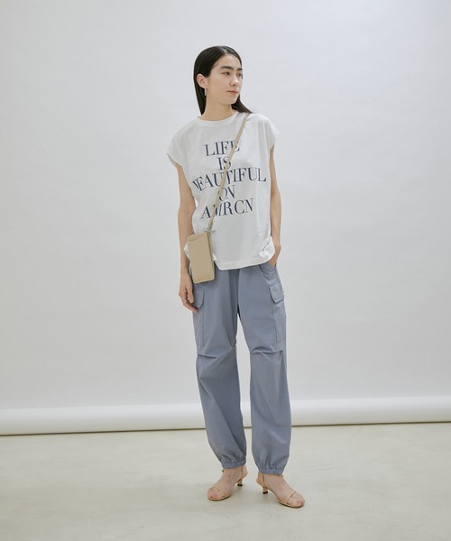 AMERICANA（アメリカーナ）の「[追加]【Americana for SALON】LIFE IS BEAUTIFUL ノースリーブT（Tシャツ/カットソー・レディース・ネイビー/オフホワイト・FREE）」の16枚目の写真