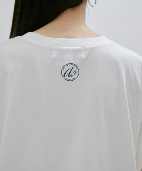 AMERICANA（アメリカーナ）の「[追加]【Americana for SALON】LIFE IS BEAUTIFUL ノースリーブT（Tシャツ/カットソー・レディース・ネイビー/オフホワイト・FREE）」の6枚目の写真